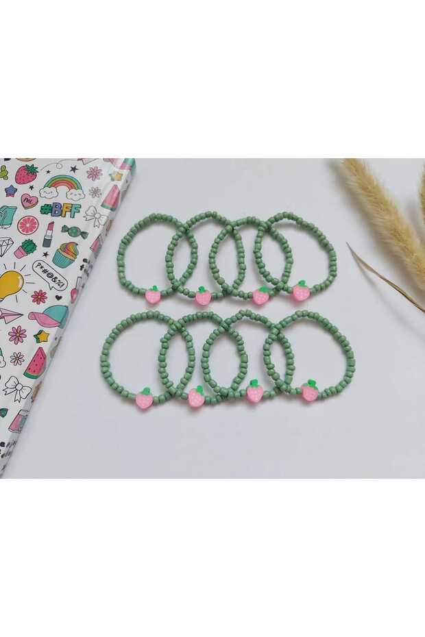 Strawberry Children's Bracelet Kindergarten, Nursery, Karne, Graduation, Organization, Birthday 10 Pcs