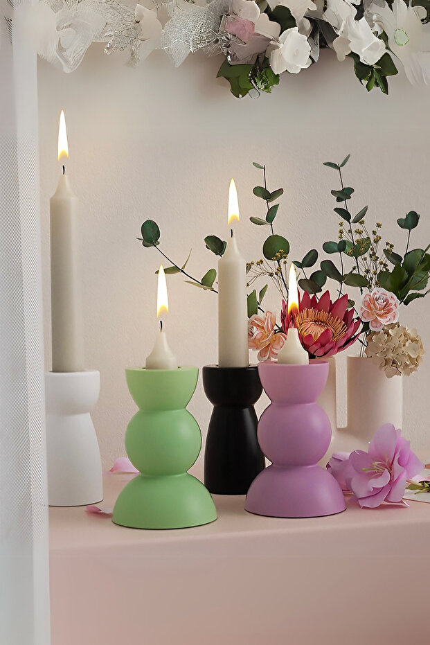 5Lİ ROMA ŞAMDAN SET - 3