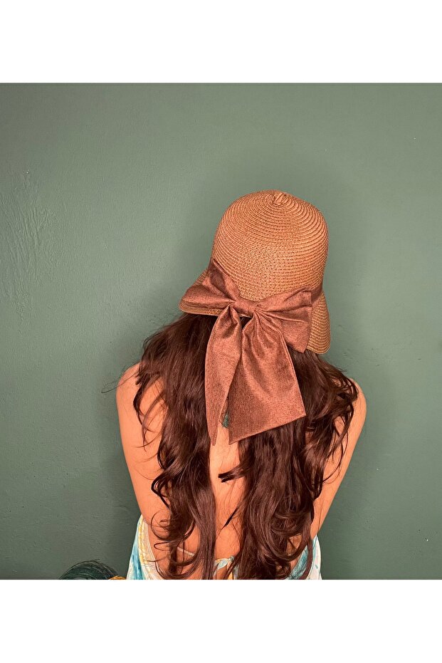 Straw Hat with Bow - 5