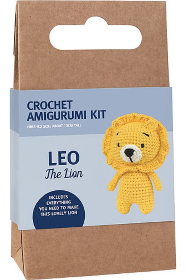 Leo the Lion "Lion" Mini Amigurumi Kit Finished Size 13 cm