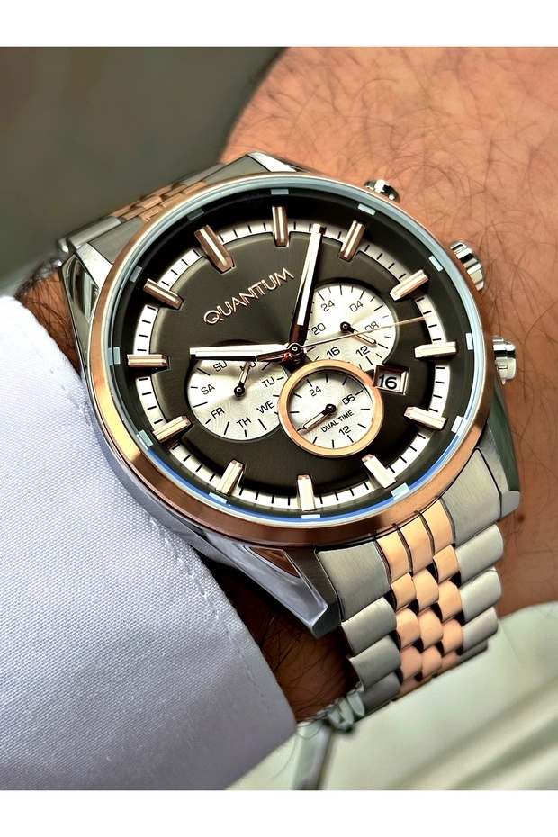 Functions Active 10 Atm Waterproof Steel Band Steel Case Men Wristwatch 987550