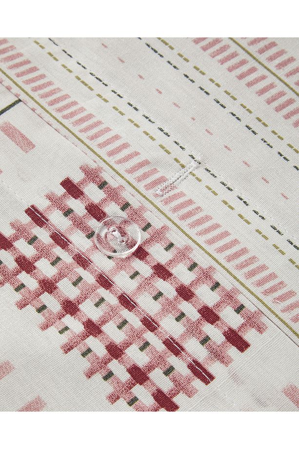 Floral Grid Pamuklu Tek Kişilik Nevresim Seti Gül Kurusu - 5
