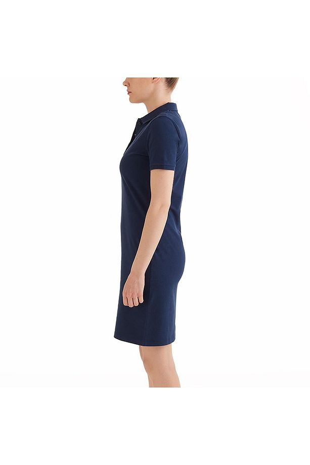 Cs0378 Csc W Basic Polo Ss Dress Kadın Elbise - 3