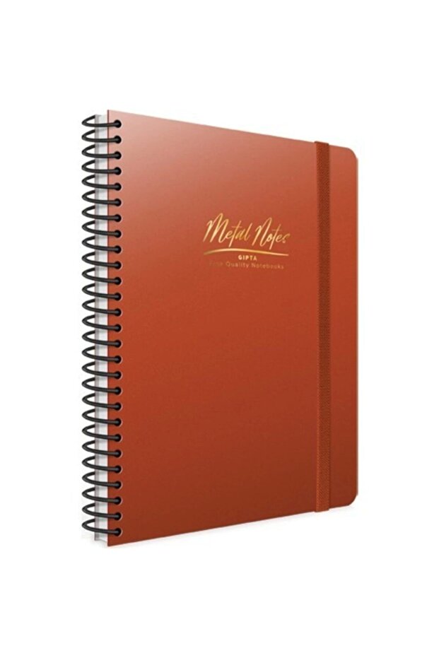 A4 80 Sheets Lined Metal Notes Spiral Plastic Cover Notebook - 2