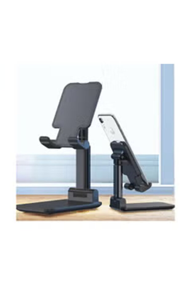Folding Desktop Phone Stand Black حامل هاتف مكتبي قابل للطي - 2