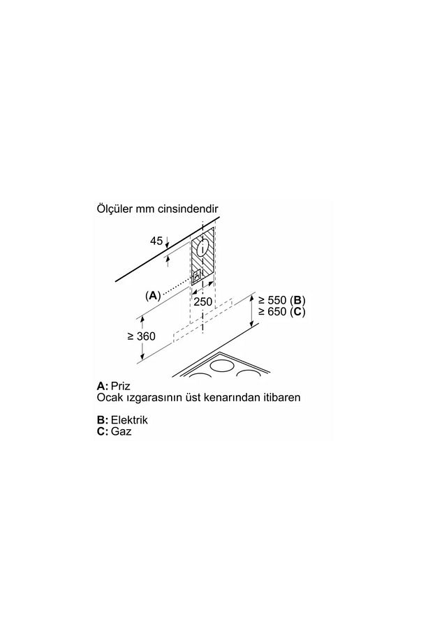 Lc67bbk60t 60 Cm Duvar Tipi Davlumbaz Beyaz - 7