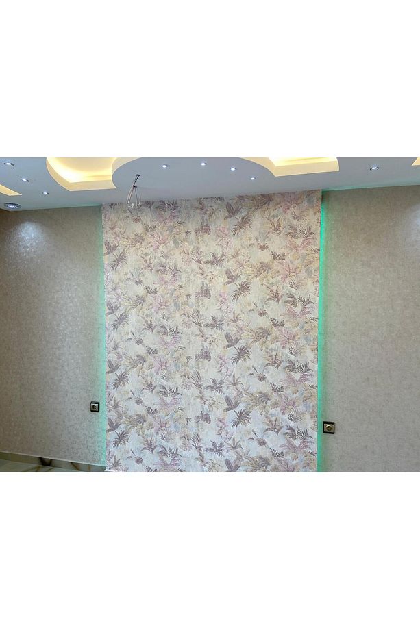 İTHAL 16M2 DUVAR KAĞIDI YAPRAK DESENLİ MODEL KÜMAŞ DOKUMA 3BOYUTLU SİLİNEBİLİR - 3