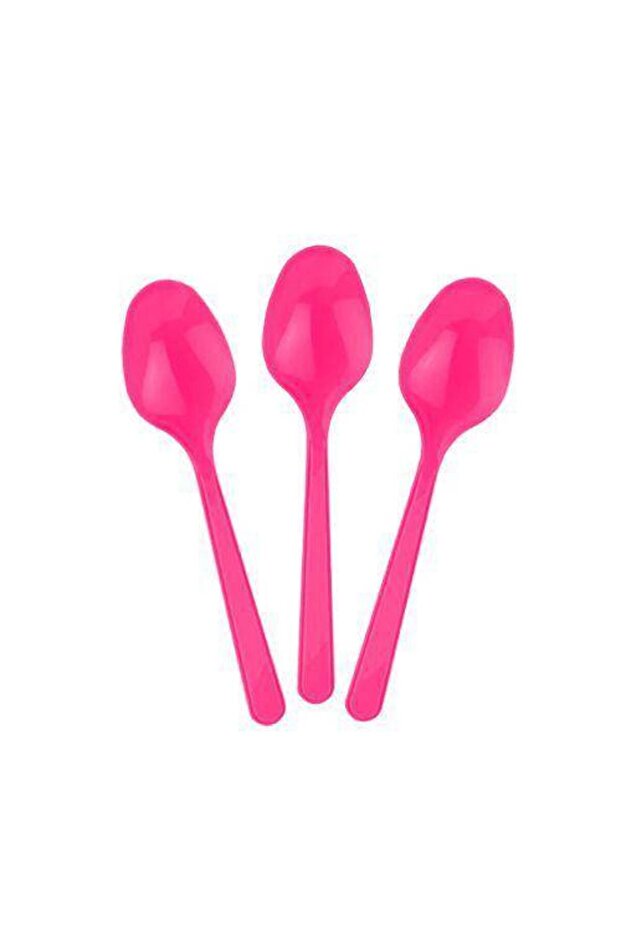 Fuchsia Plastic Spoon Luxury (25 PCS)