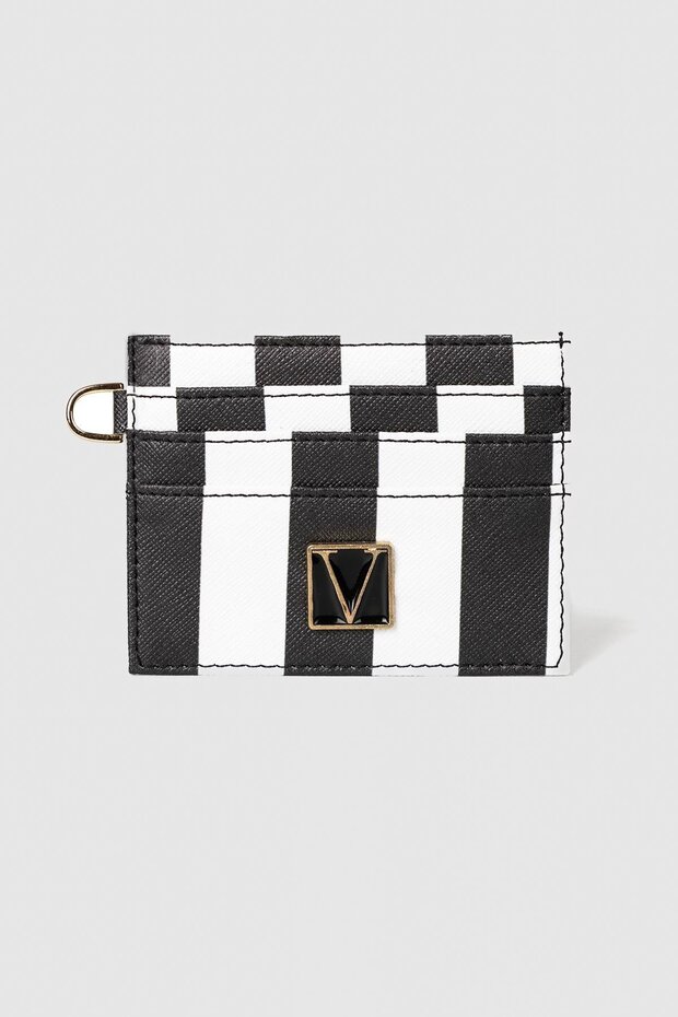 La'Graccio Paris Women's Vs Card Holder Black White