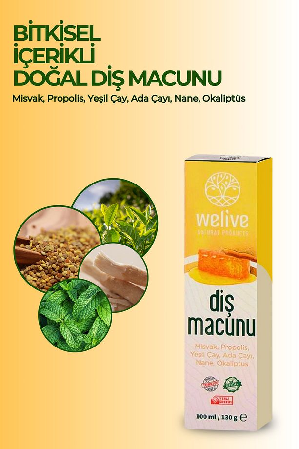 Diş Macunu Misvak Propolis Yeşil Çay Ada Çayı Nane Okaliptus 100 Ml - 1