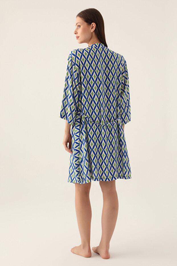 Kadın Mavi Pijama Takımı - 5