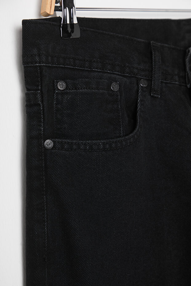 Siyah Smoke Essential Fit Jeans Kot Pantolon TMNAW23JE00104 - 14