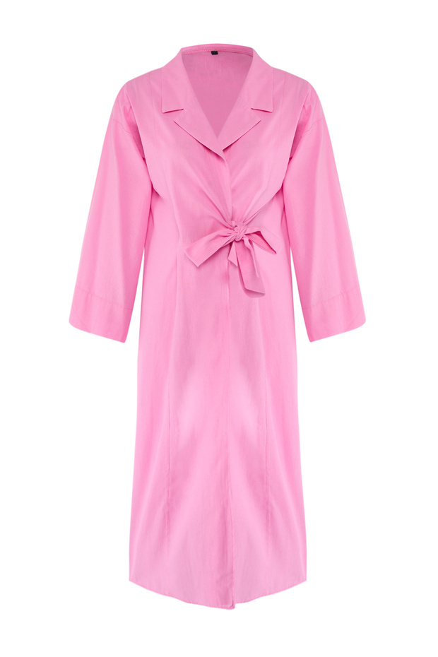 Pembe Dokuma %100 Pamuk Maxi Plaj Kimono&Kaftan TBESS25KM00004 - 6