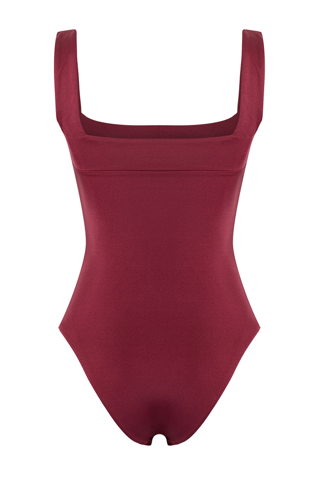 Bordo Kare Yaka Kaplı Regular Mayo TBESS25MA00000 - 7