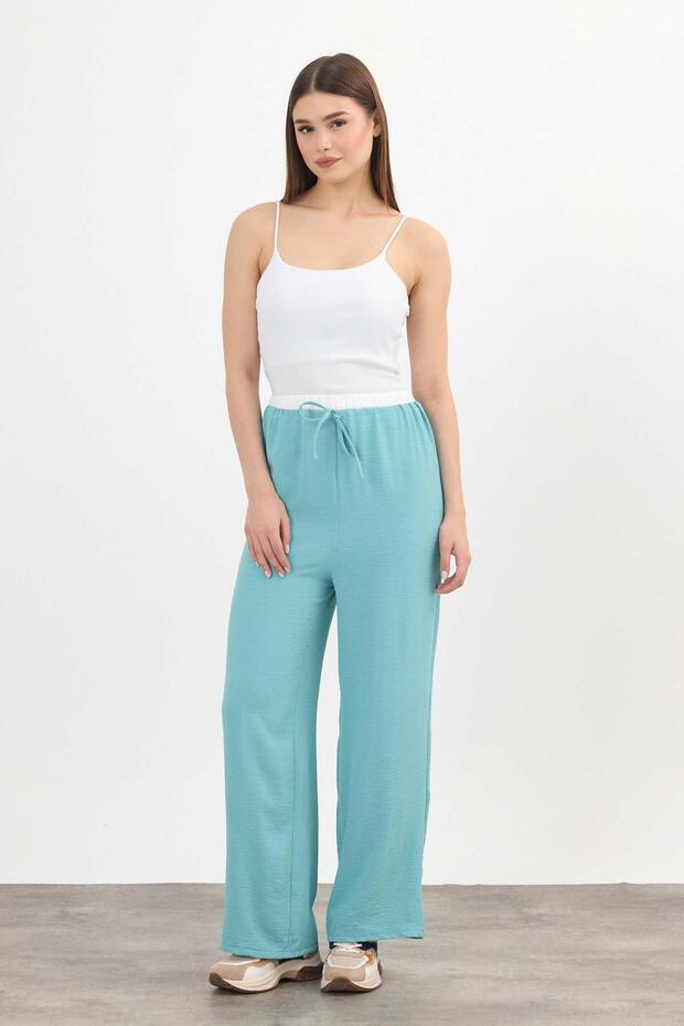 Pantaloni largi model turcoaz 4327A - 1