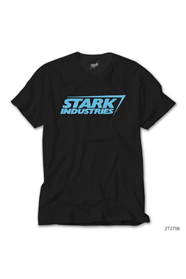 Черна тениска Stark Industries - 1