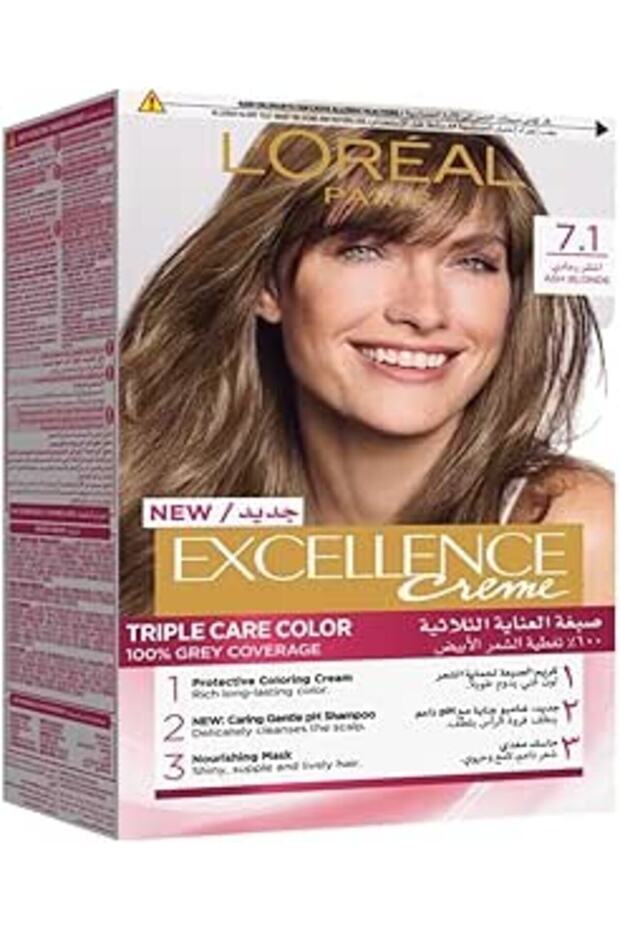 LOREAL EXCELLENCE 7.1 BLONDE CREAM DARK ASH
