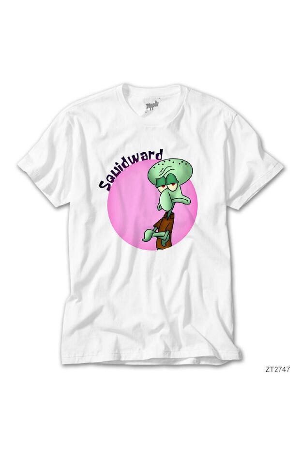 Tricou alb Spongebob Squidward - 1