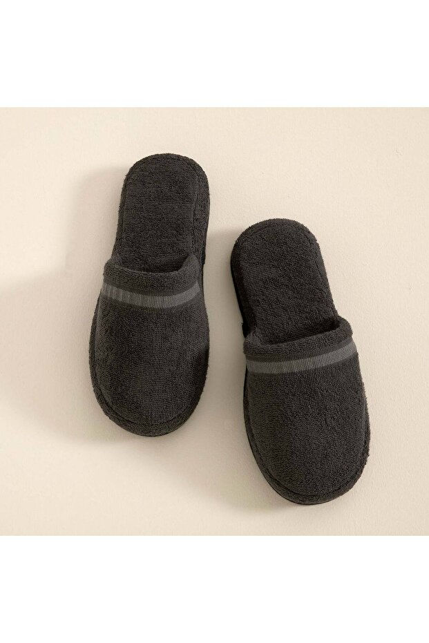 Solid Unisex Terlik Antrasit - 1