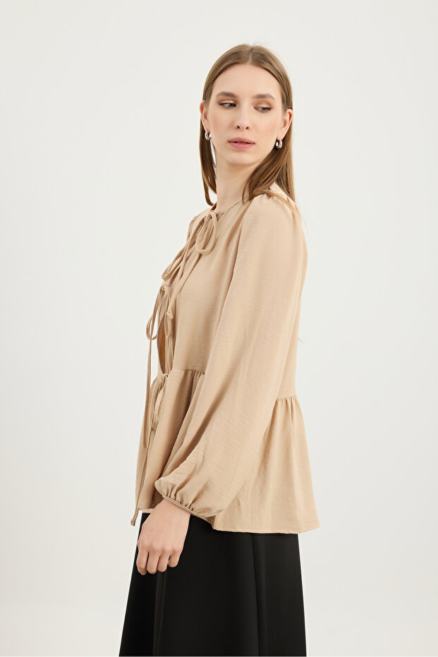 Vizon Bağcıklı Ayrobin Tunik - 4