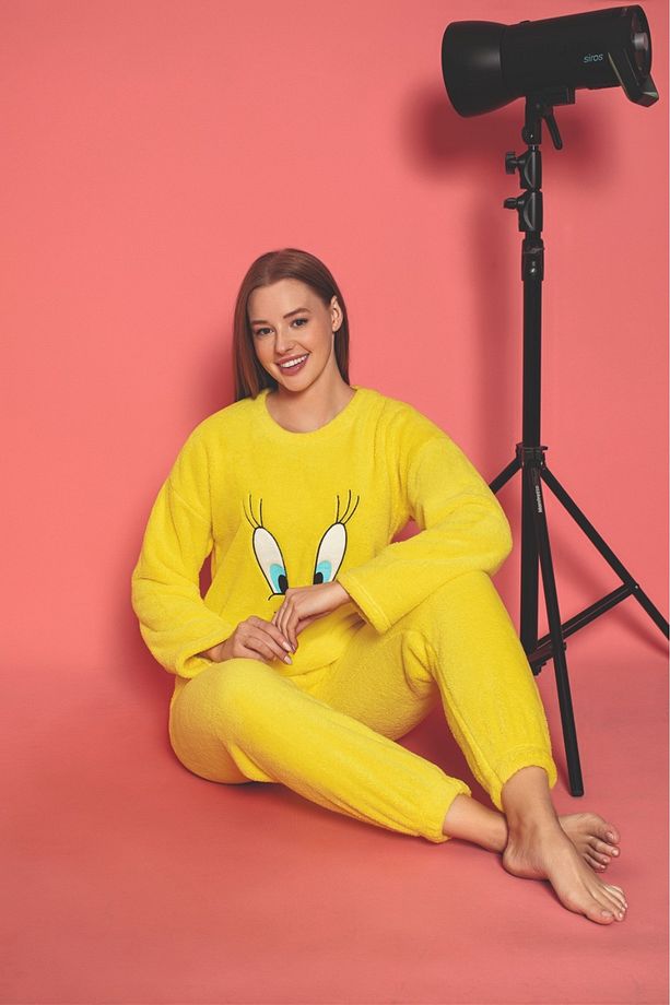 Civciv Peluş Sarı Pijama Takımı - 2