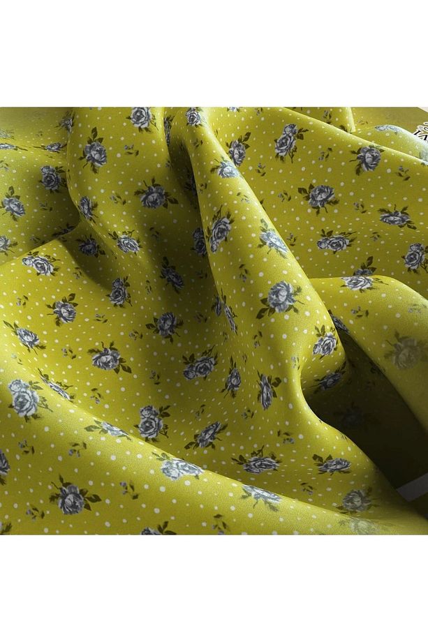 Trend Twill Eşarp Çiçek Desen - 2