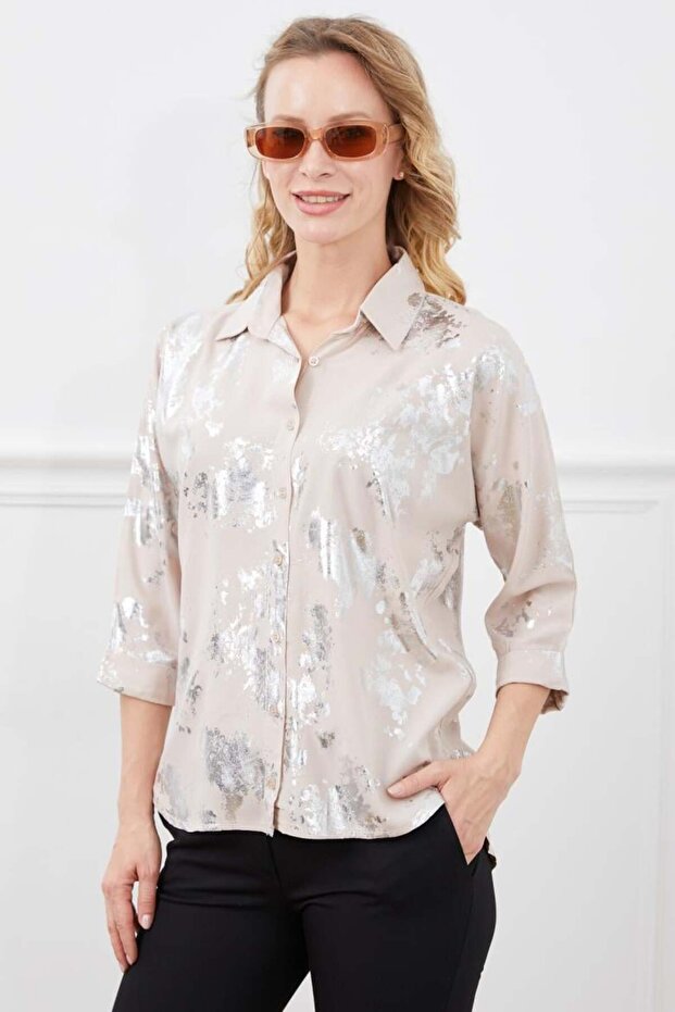 Varak Desenli Gömlek - 1