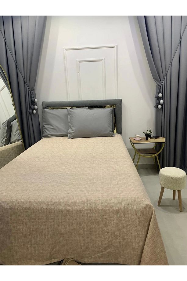 Nivemeshome Bej 160x230 Tek Pike Örtüsü Tek Kişilik - 3