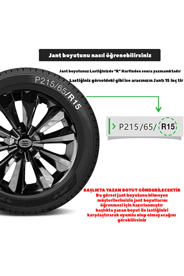 Renault Fluence 15 İnç Jant Kapağı Amblemli Gri 4'lü Set 220 ELZ - 4