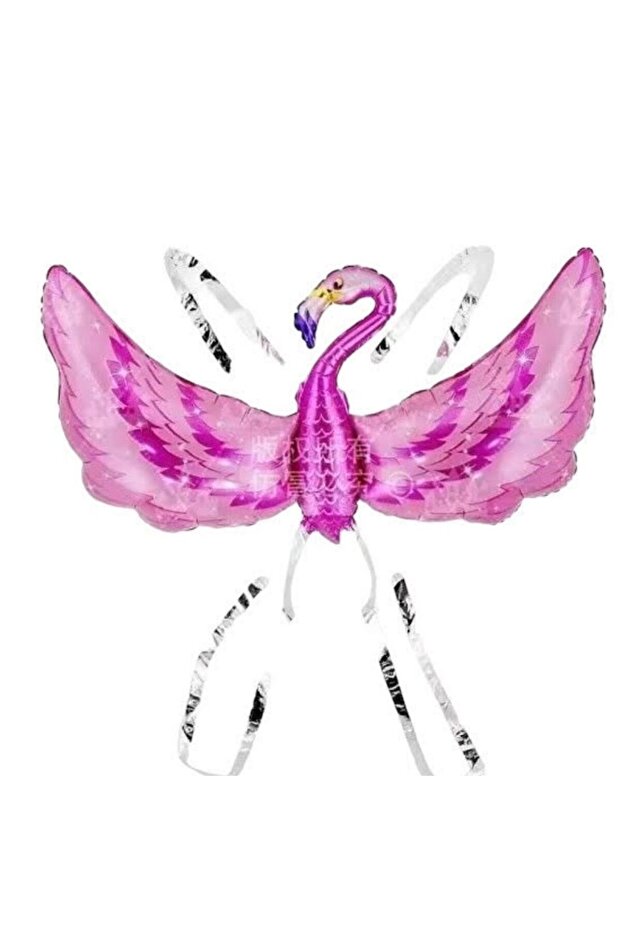 Pink Flamingo Foil Balloon with Wings 1 Piece