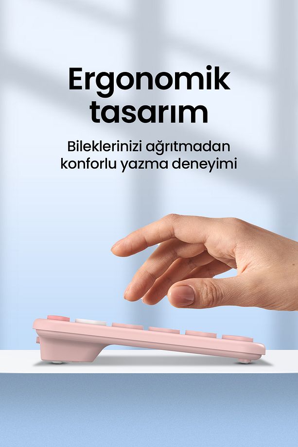 MK350 Creator Pro Combo Sessiz 3 Kanallı Bluetooth + 2.4G Wireless Türkçe Q Klavye Mouse Seti - 4