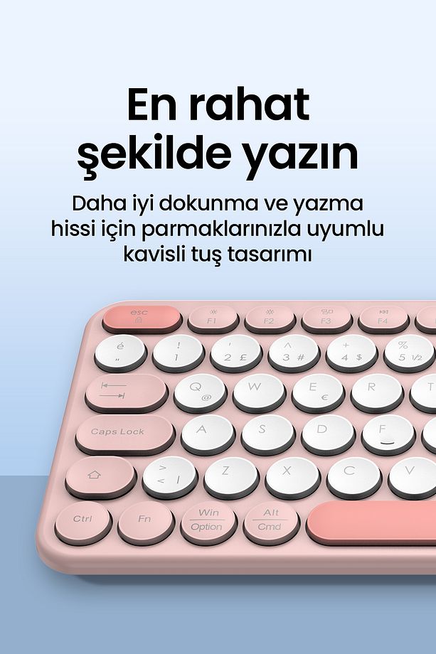 MK350 Creator Pro Combo Sessiz 3 Kanallı Bluetooth + 2.4G Wireless Türkçe Q Klavye Mouse Seti - 5