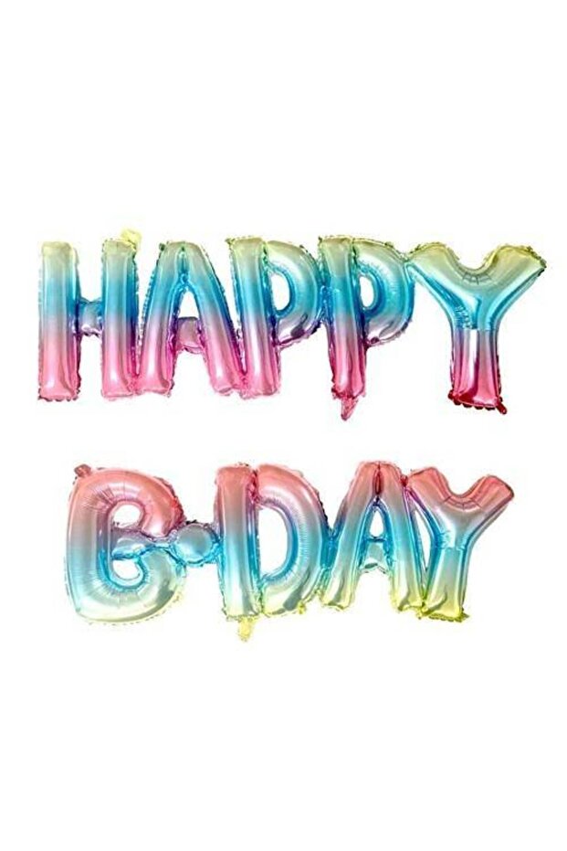 Happy Birthday Foil Balloon Rainbow 35 cm