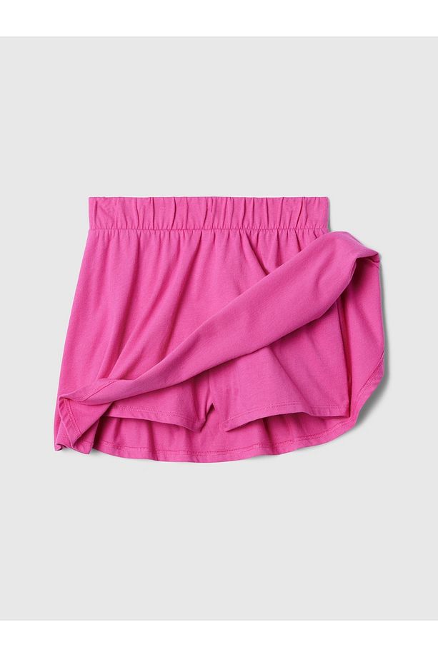 Kız Çocuk Pembe Desenli Şort Etek - 2