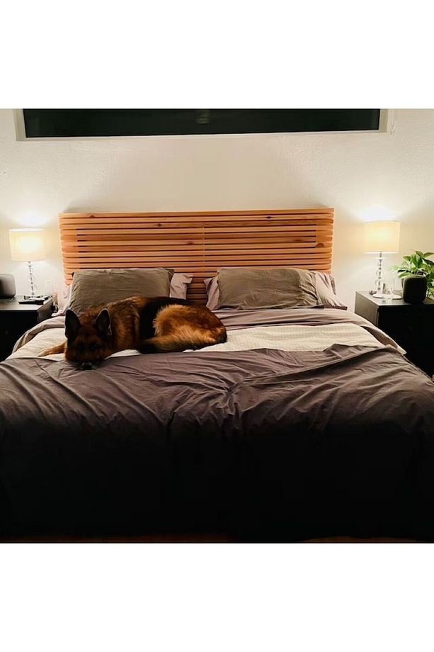 90cm 2 Adet Raflı Nutaral Masif Ahşap Yatak Başlığı 90cm X 60 Cm Masif Natural - 2 Adet Raf - 1