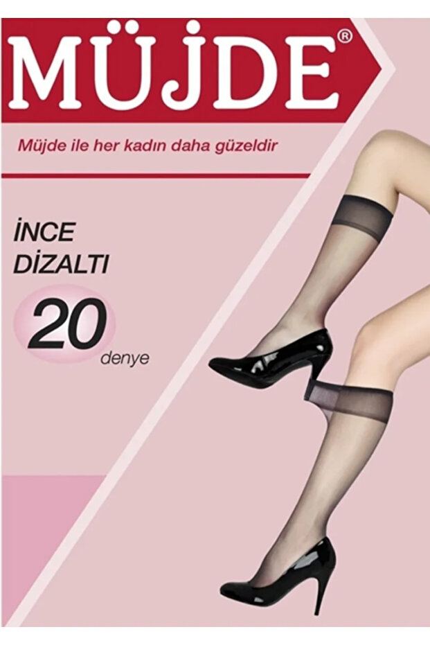 6 قطع جوارب رفيعة رفيعة للركبة بسماكة متوسطة 40 دن 40 قطعة - 3