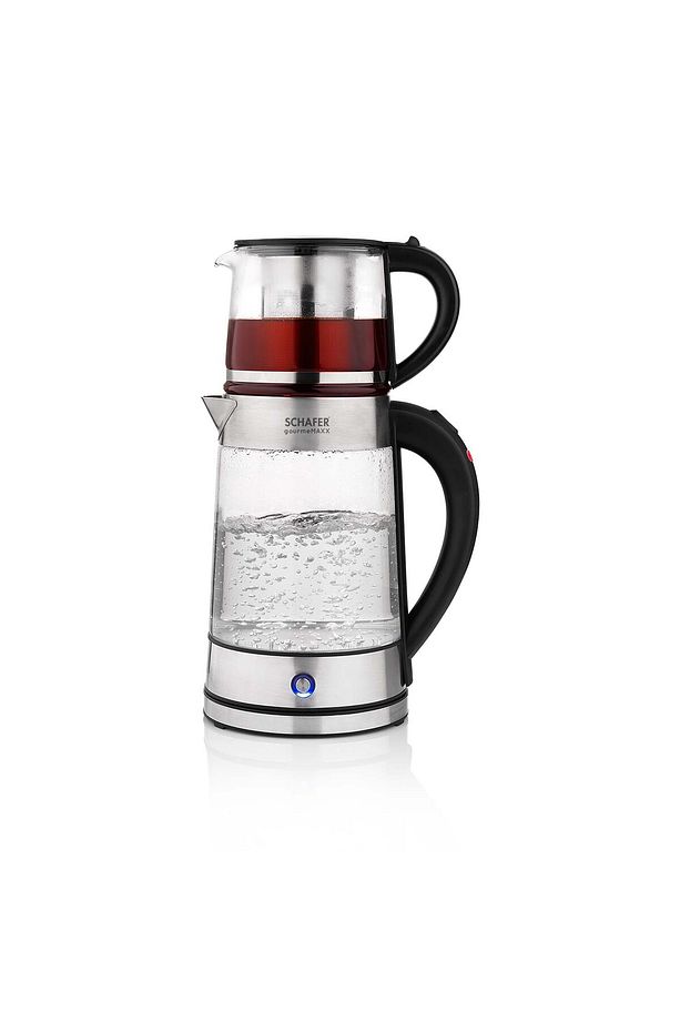 Gourmemaxx Cam Çay Makinesi Kettle 4 Parça Şeffaf - 4