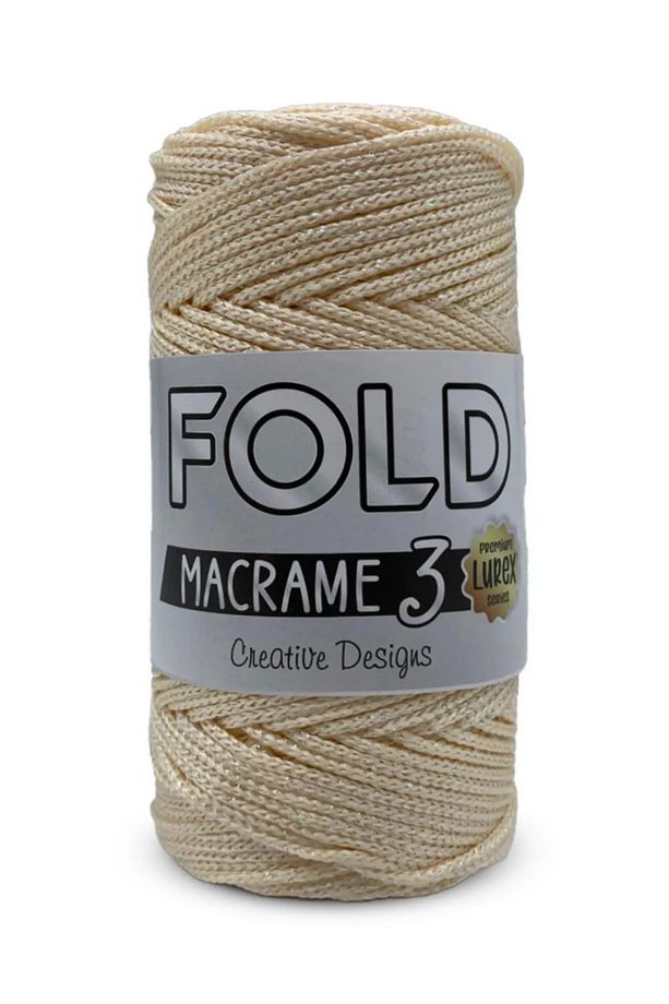 Simli Polyester Makrome Ipi No:3 Krem 028 1 Mm - 100 gr - 115 M Supla Ip Çanta Ipi - 1