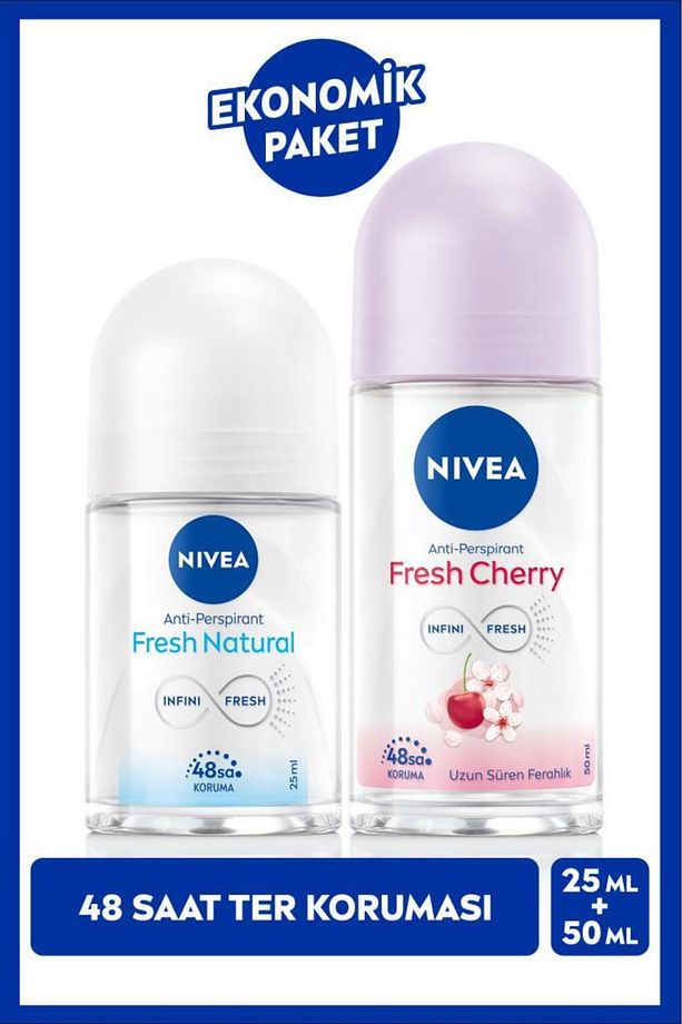 Kadın Roll-on Deodorant Fresh Sensation 50ml Mini Roll-on Fresh Natural 25ml, Anti-perspirant Koruma - 1