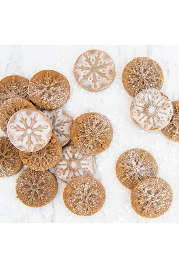 1273 Kar Taneleri Kurabiye Baskı Pulları - 3