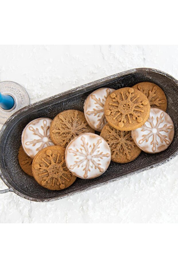 1273 Kar Taneleri Kurabiye Baskı Pulları - 4