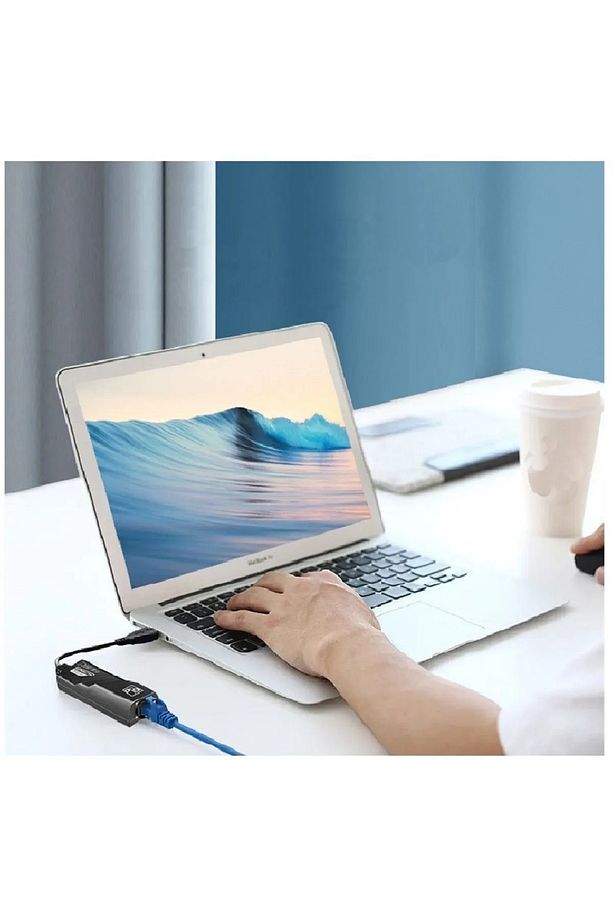 Bilgisayar Uyumlu Type-c To Rj45 Ethernet Çevirici Dönüştürücü Adaptör Destekli 1000Mbps - 3