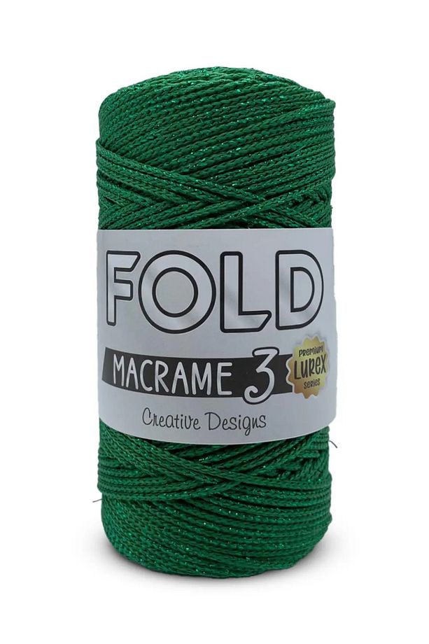 Simli Polyester Makrome Ipi No:3 172 Yeşil 1 Mm - 100 gr - 115 M Supla Ip Çanta Ipi - 1