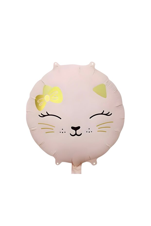 Round Retro Cat Foil Balloon