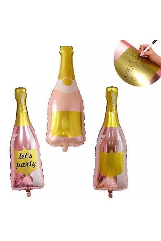 Champagne Bottle Foil Balloon with Pen 92x38 Cm