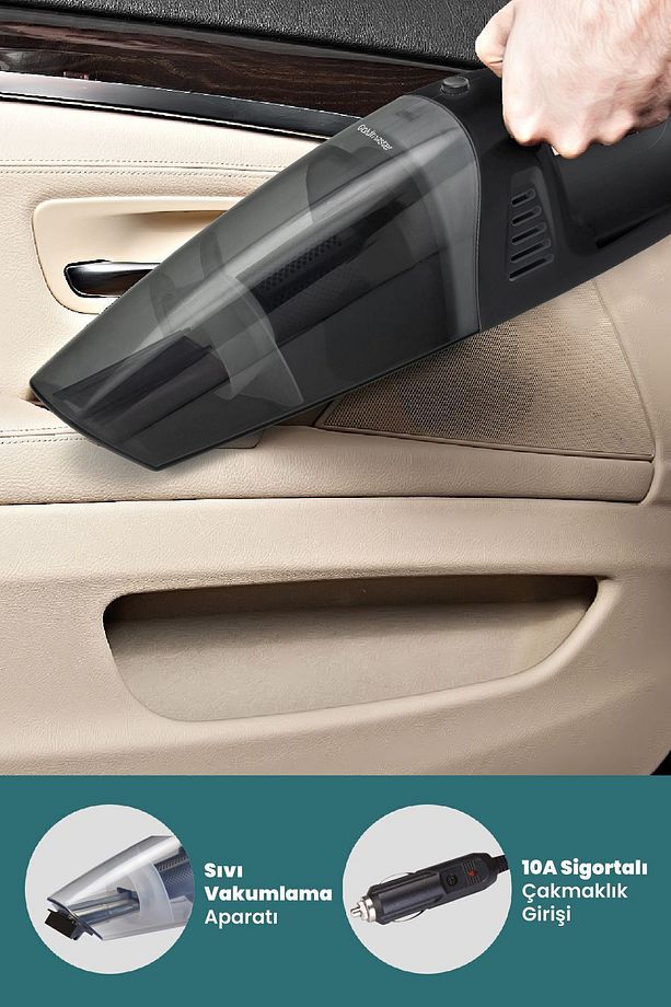 Picky Islak Kuru Siklon Filtreli Fırça Başlıklı Taşınabilir Siyah Şarjlı El Süpürgesi GM7553S - 5