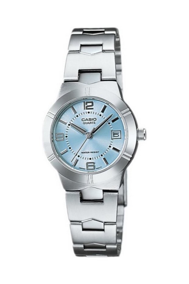 Silver Color Women's Wristwatch with Blue Cord