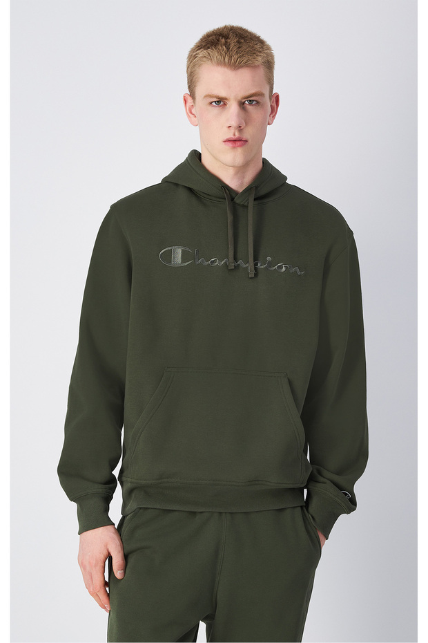 Script Shop Hooded Sweatshirt Green Men's Hooded Sweatshirt-220271-Gs508