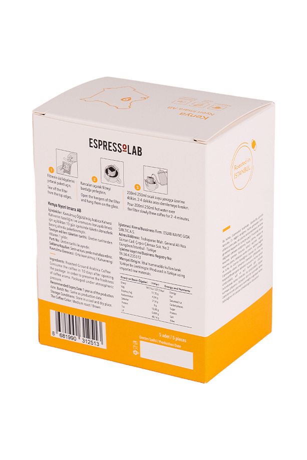 Kenya Nyeri Imara Ab Pratik Filtre Kahve - 5'li Paket | Hızlı Ve Kolay Demleme - 6