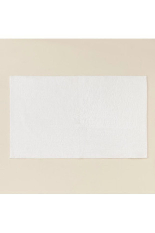 Bamboo Solid Bath Mat 70x130 Cm White - 1